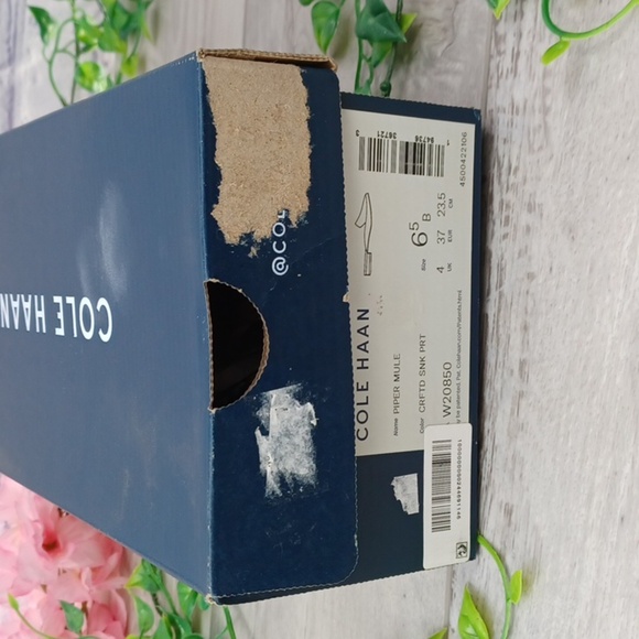 Cole Haan Piper Mules Embossed Leather NIB - Picture 10 of 10